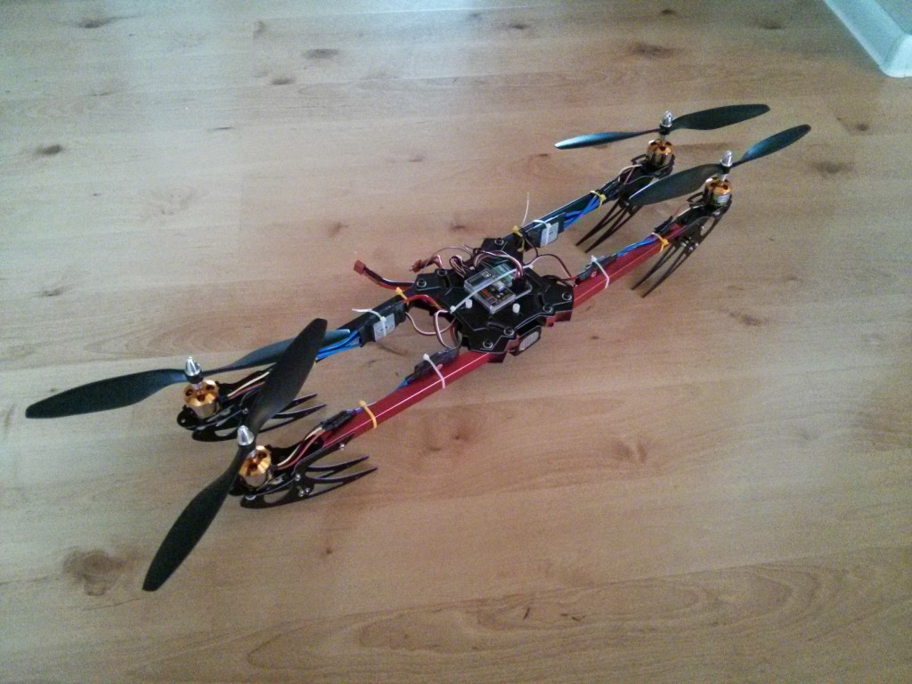 Folded X525 quadcopter