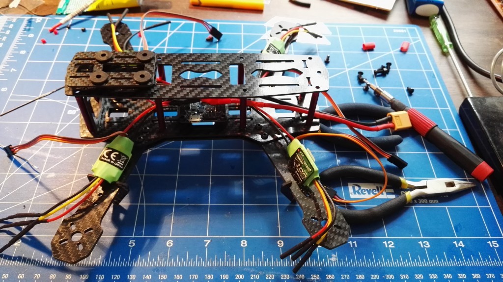 Almost assembled ZMR250 with Turnigy Multistar 10A V2 ESC BLHeli