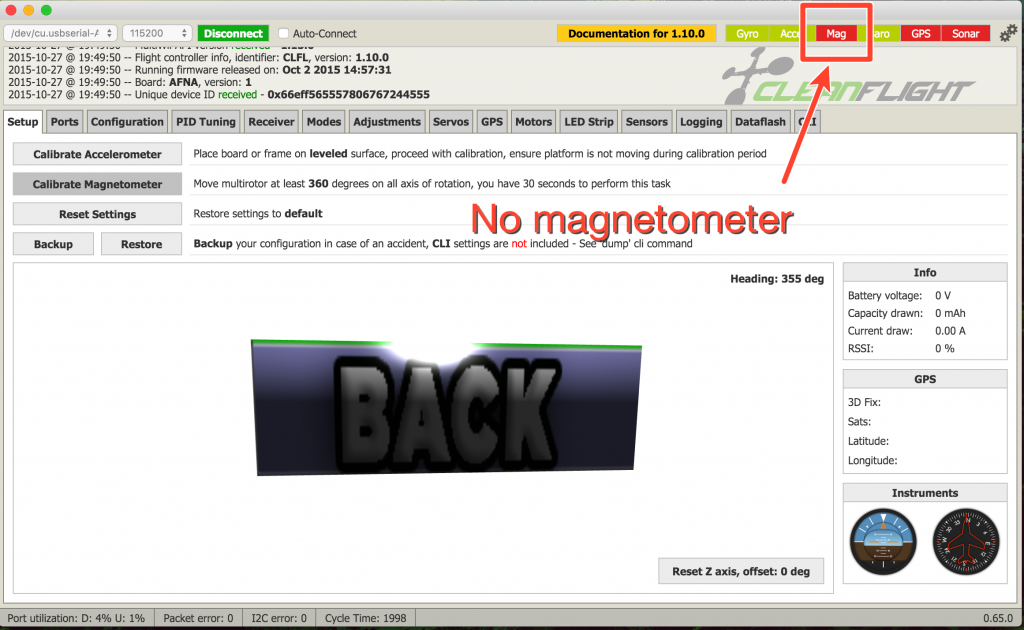 Magnetometer disabled on Flip32+ and Cleanflight