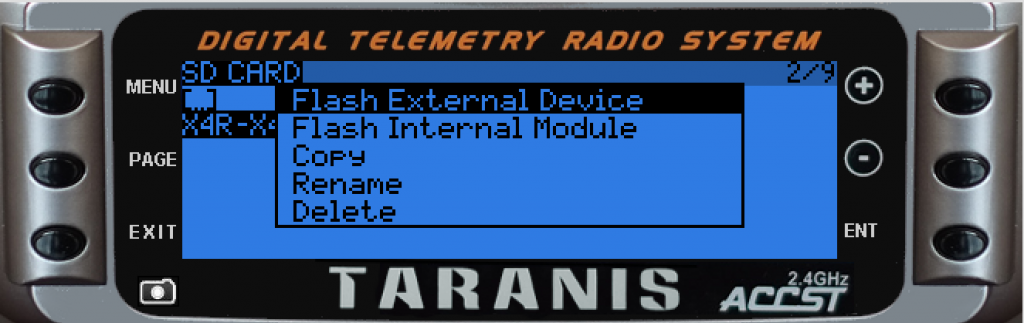 Flash S.Port firmware with X9D Taranis 5