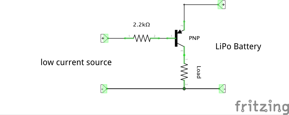 PNP transistor as switch