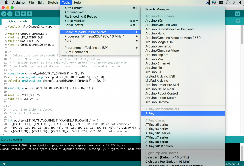 Programming ATTiny85 with Arduino IDE