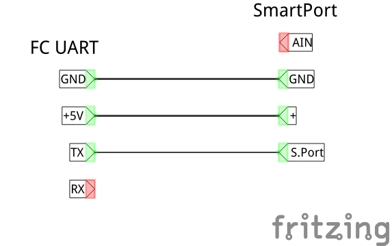 How to connect F7 flight controller to SmartPort