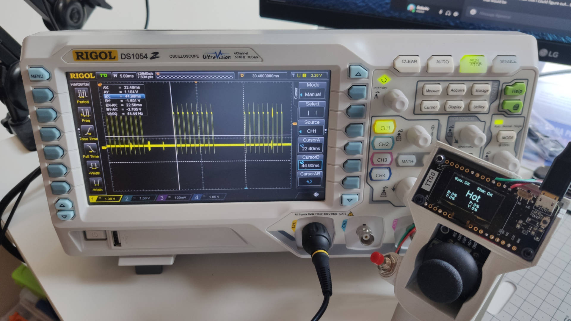 PPM signal on an oscilloscope