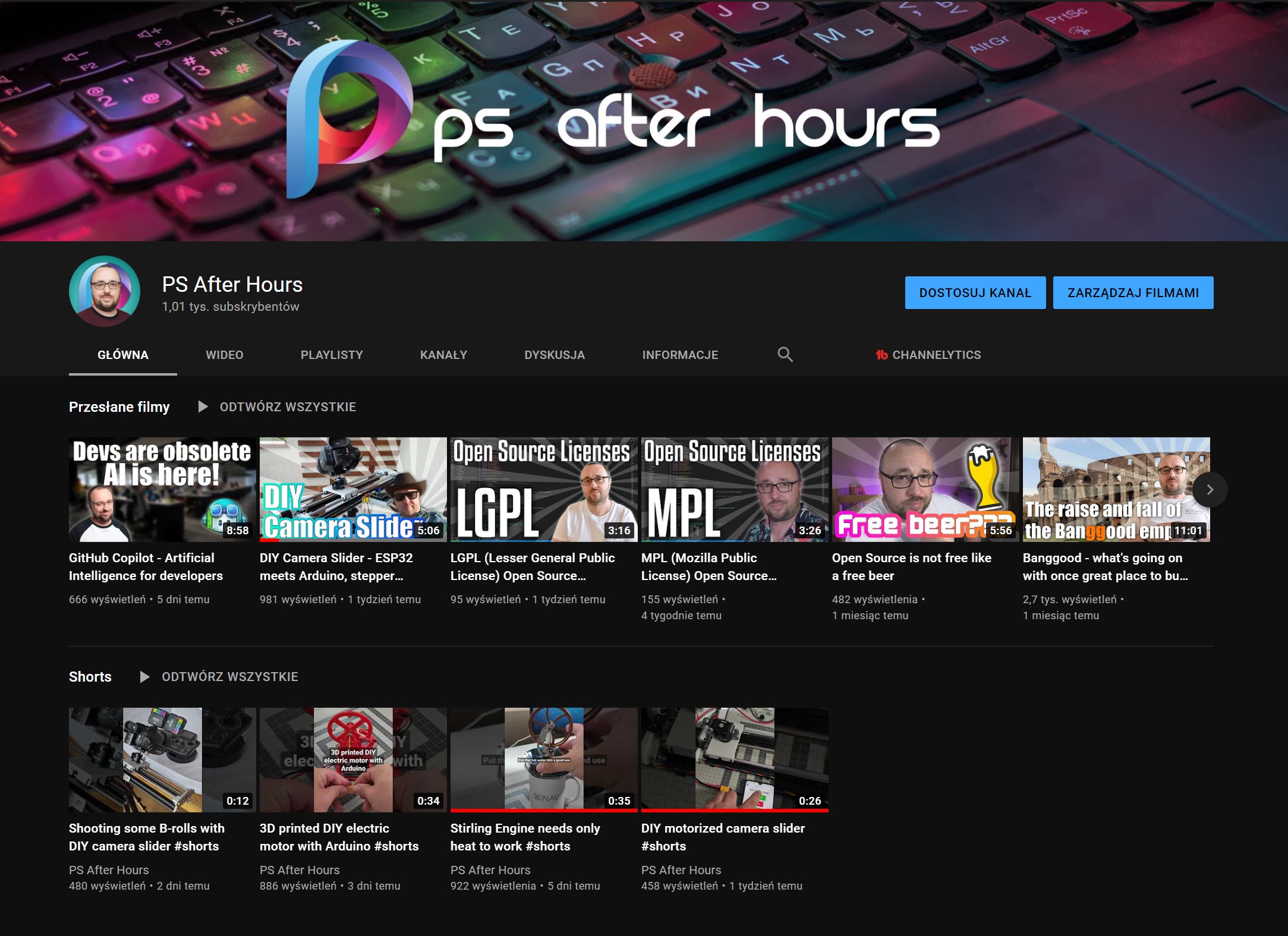 PS After Hours YouTube channel